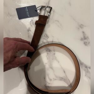 Peter Millar Excursionist Calf Suede Belt - Size 32